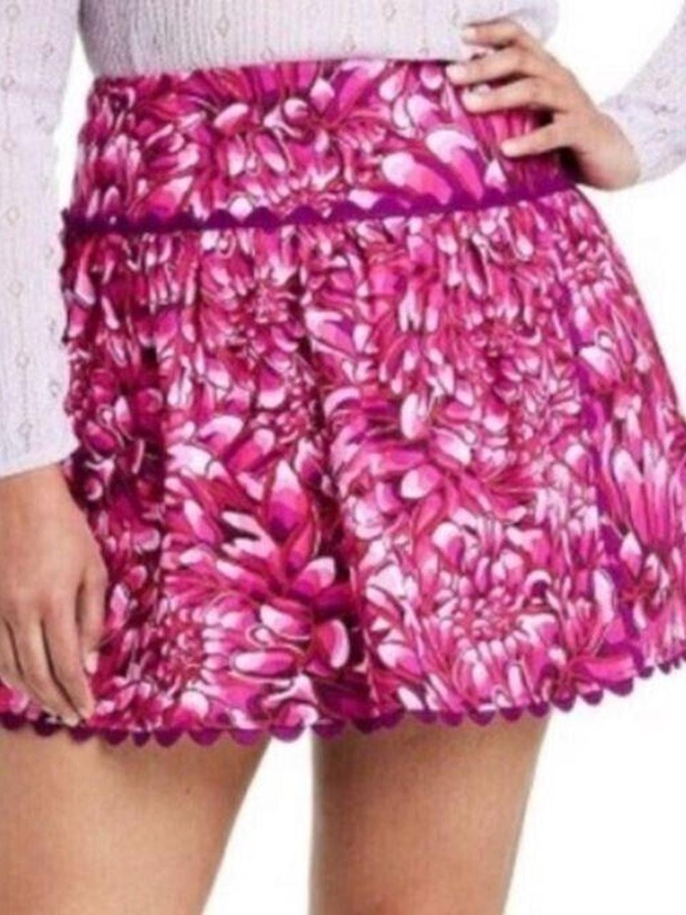 KIKA VARGAS X TARGET | Mum Floral Scallop Edge Mini Skirt, Size 10